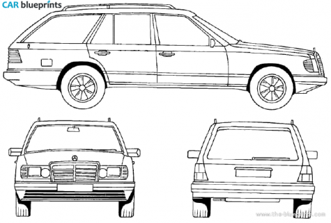 1981 Mercedes-Benz 230TE Wagon blueprint